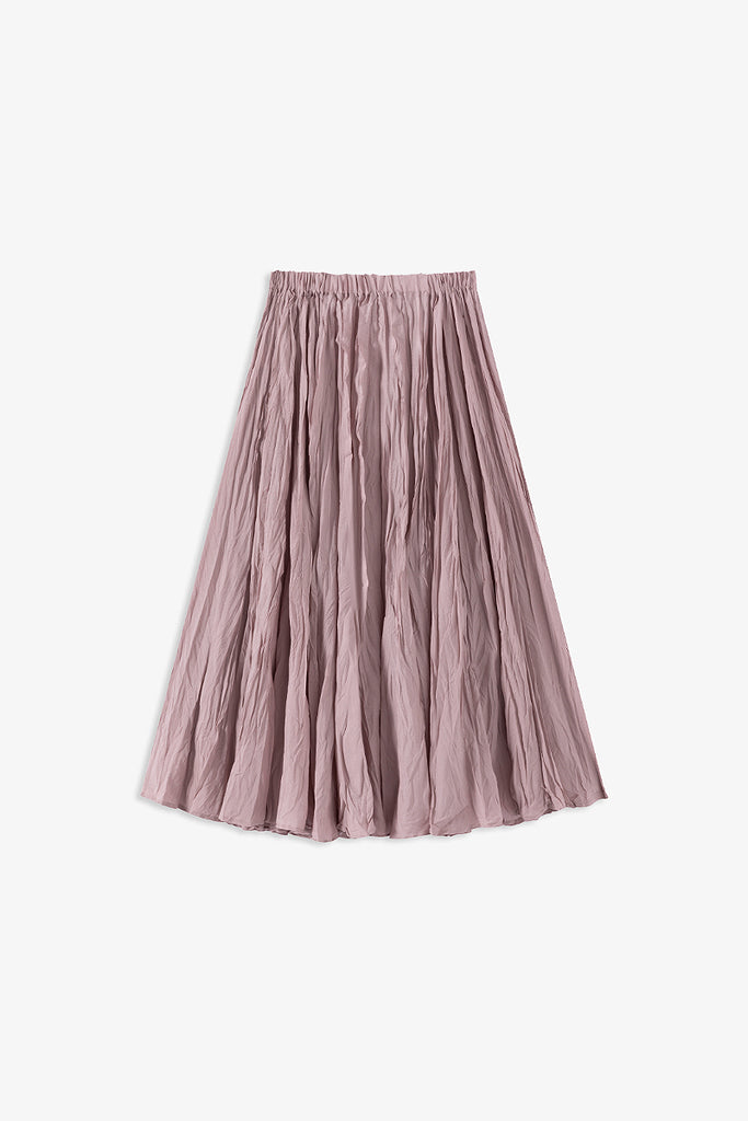 Romantic Flowy Textured A-Line Midi Skirt  Fibflx