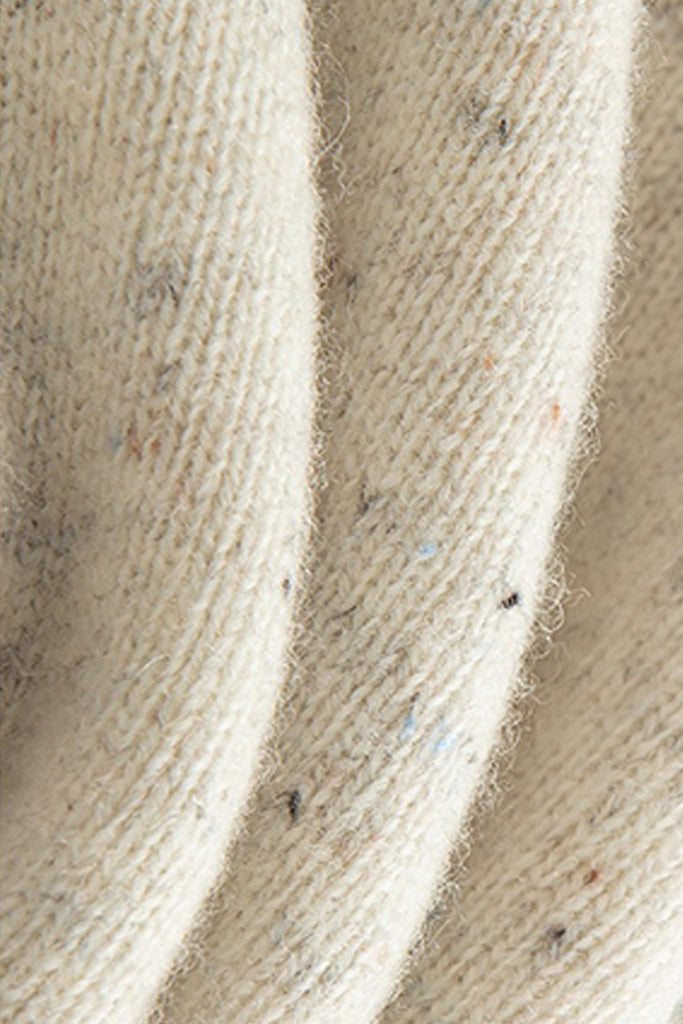 Seamless Wool Speckled Crewneck Sweater  Fibflx