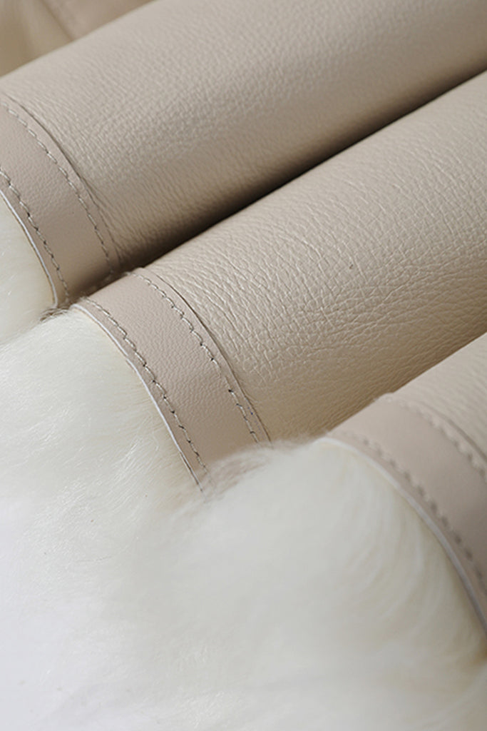 Short Toscana Shearling  3/4 Sleeve Spanish Sheepskin Jacket  Fibflx