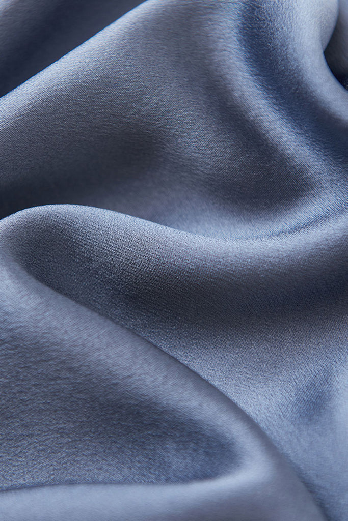 Silk Cowl-Neck Cap-Sleeve Blouse  Fibflx