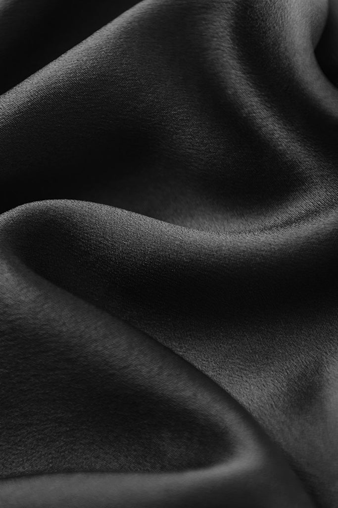 Silk Cowl-Neck Cap-Sleeve Blouse  Fibflx