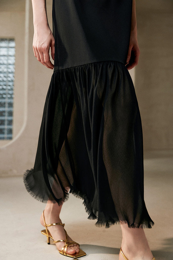 Sleeveless Drop-Waist Maxi Dress  Fibflx