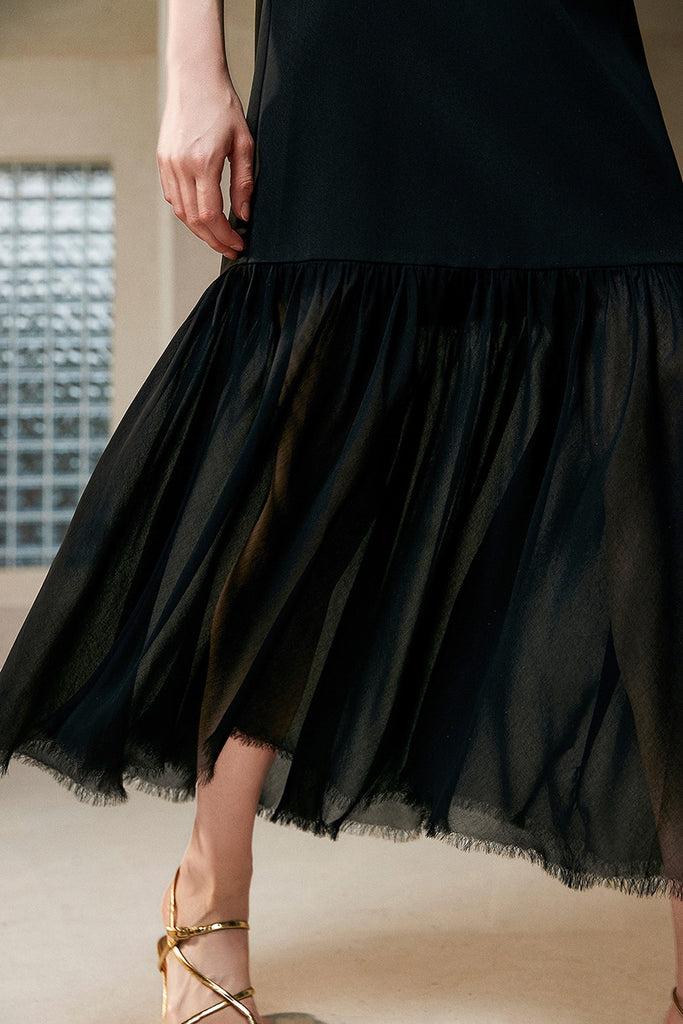 Sleeveless Drop-Waist Maxi Dress  Fibflx