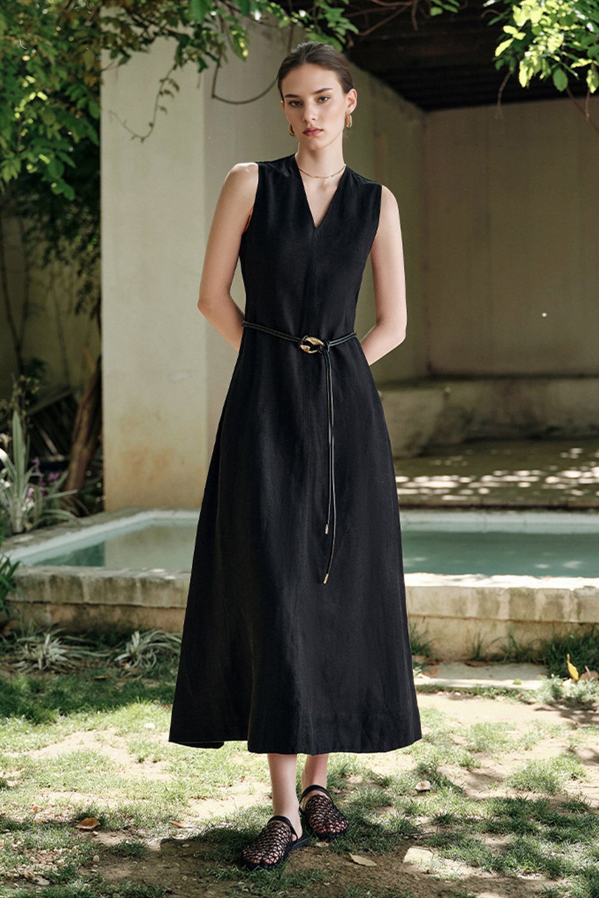 linen a line maxi dress Linen Maxi Dress, Long Linen Dress, Lavender Linen Dress, Linen Summer Dress, Plus Size Linen Dress Women, L / Lavender
