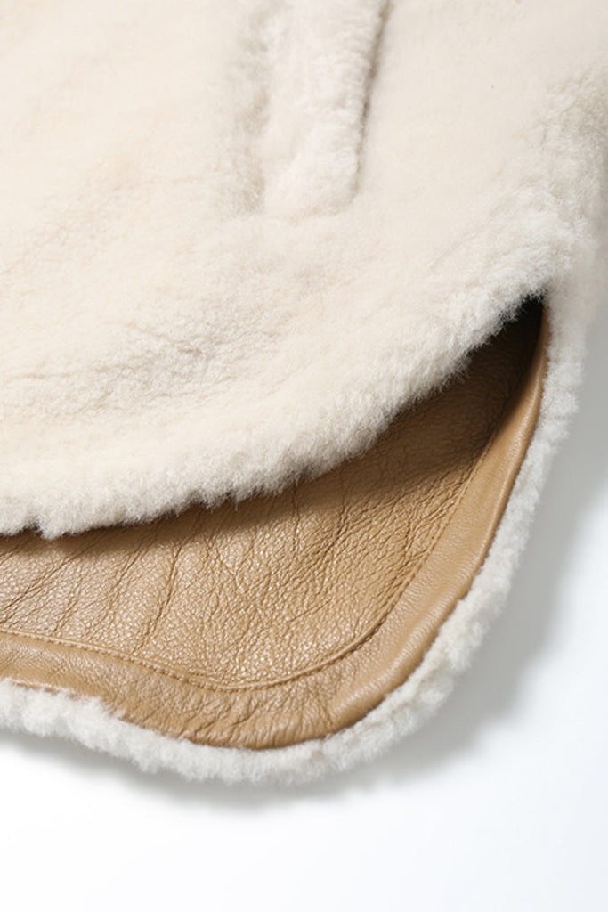 Spanish Merino Shearling Sheepskin Hooded Jacket Fibflx