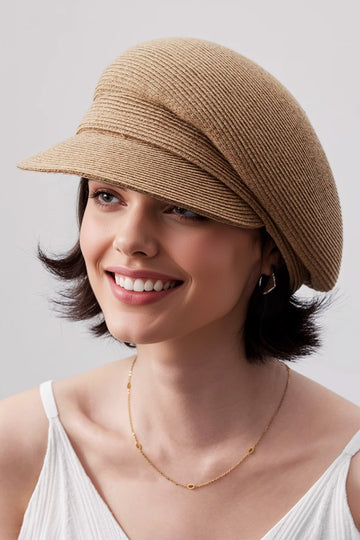 Straw Newsboy Cap - Fibflx