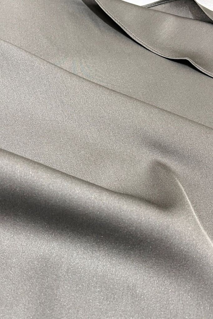 Stretch Silk Cap-Sleeve Crewneck Ribbon Blouse  Fibflx