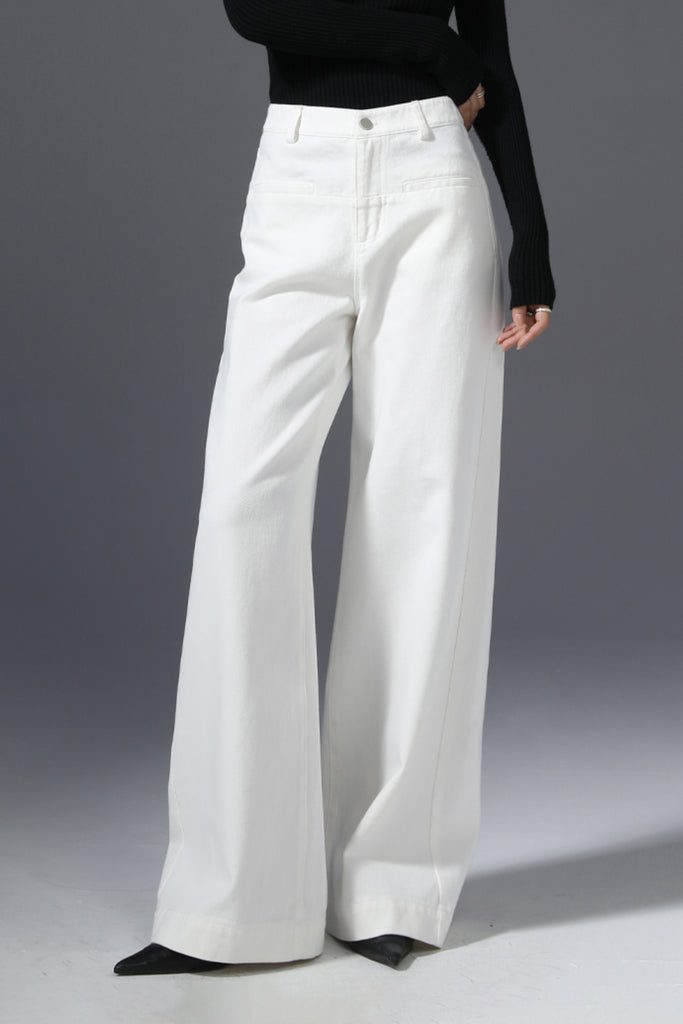 Super Baggy High-Waisted Wide-Leg Denim Jeans in Light Wash  Fibflx