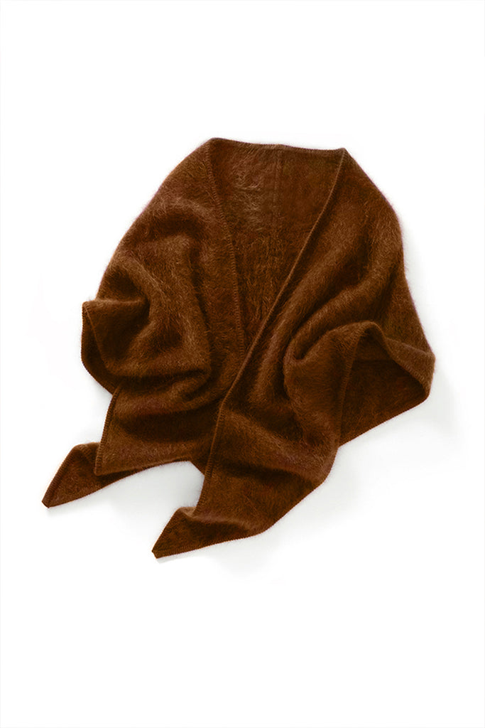 Superfine Brushed Cashmere Triangle Wrap Shawl  Fibflx
