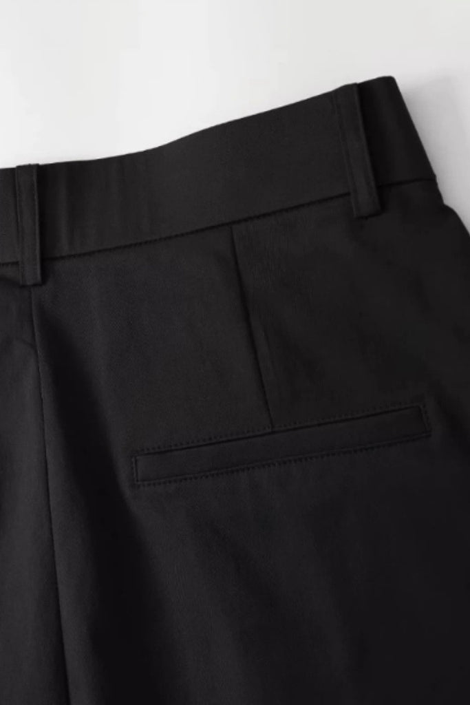 Tailored Cropped Pants with Front Pleats  Fibflx