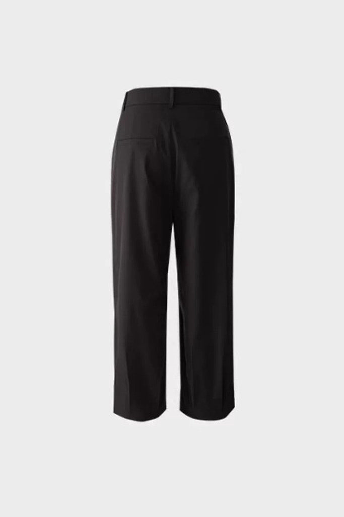 Tailored Cropped Pants with Front Pleats  Fibflx
