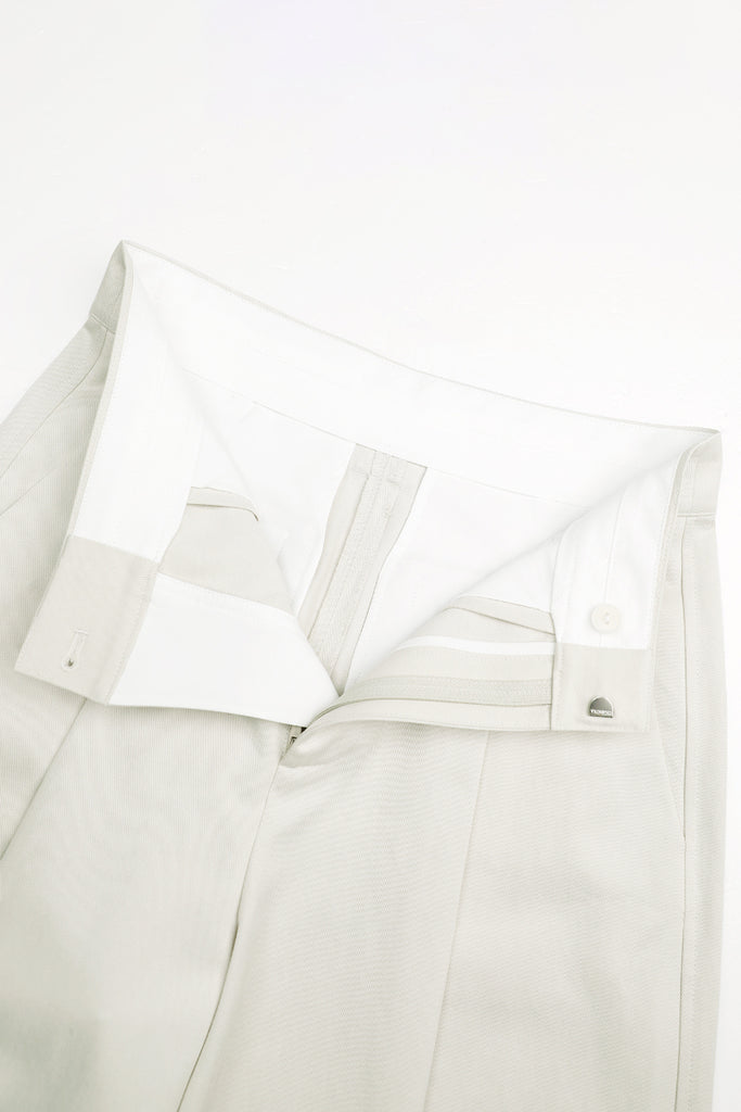 Tailored Wide-Leg Pleated Cropped Pants  Fibflx