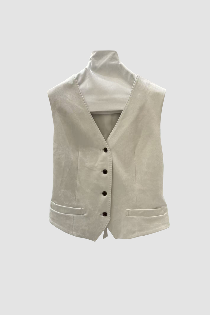 Tailred Suede V-Neck Vest  Fibflx