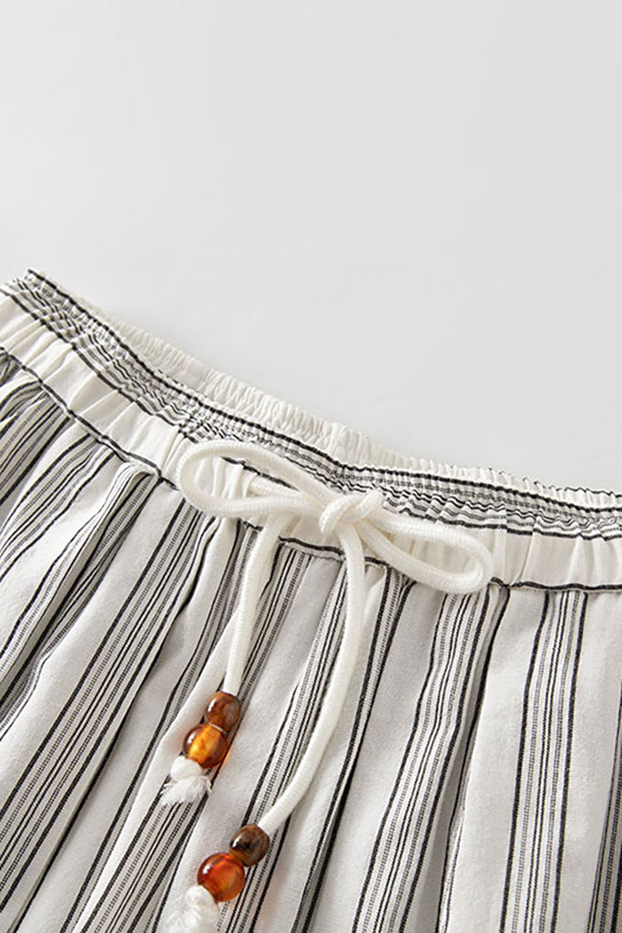 Textured Striped Wide-Leg Palazzo Pants  Fibflx