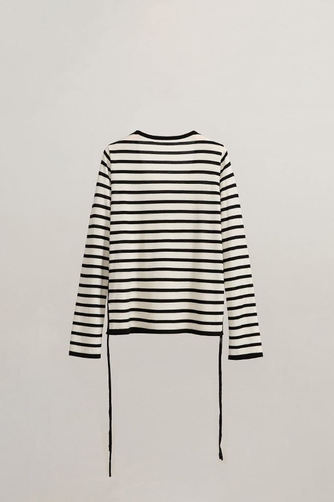 Ultra-Fine Merino Wool Striped Pullover Sweater  Fibflx