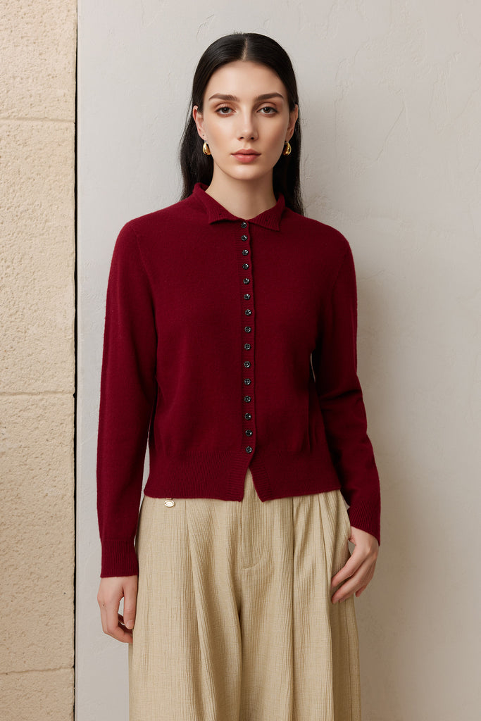 Ultra-Soft Cashmere Button-Up Cardigan  Fibflx