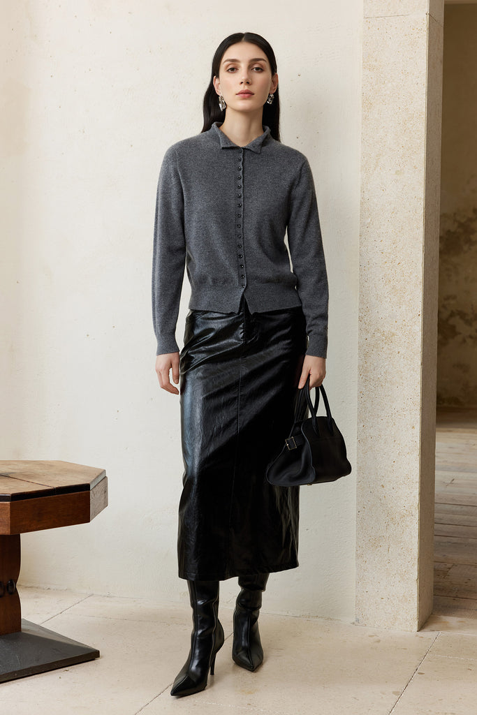 Ultra-Soft Cashmere Button-Up Cardigan  Fibflx