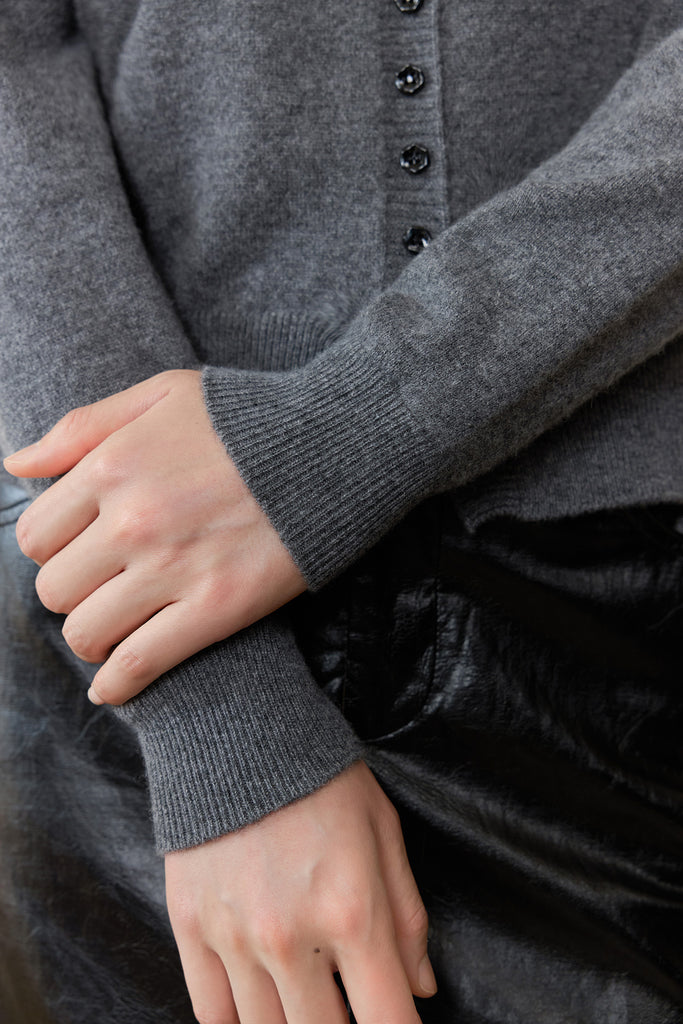 Ultra-Soft Cashmere Button-Up Cardigan  Fibflx