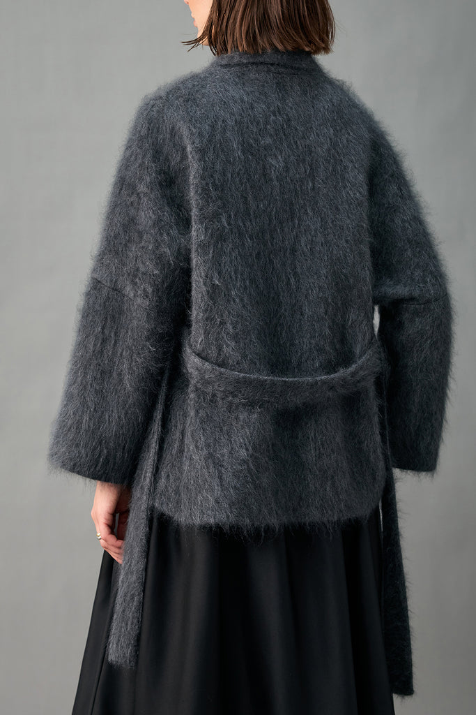 Ultrafine Handcrafted Bruhshed Cashmere Short Wrap Coat  Fibflx