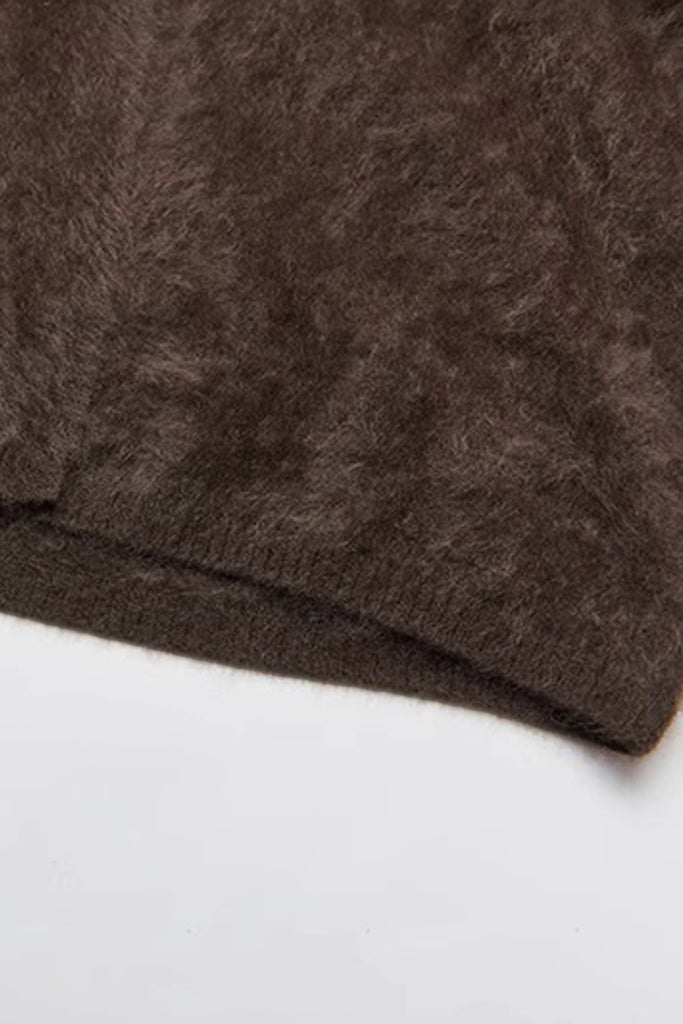 Ultrafine One-Button Brushed Cashmere Cardigan  Fibflx