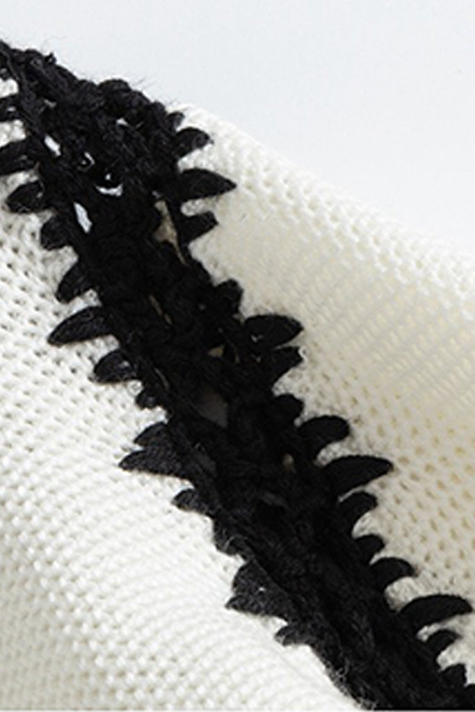 Ultrafine Wool Blend Patchwork Pullover Sweater  Fibflx