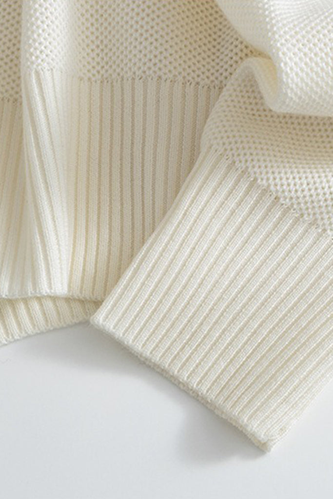 Ultrafine Wool Blend Patchwork Pullover Sweater  Fibflx