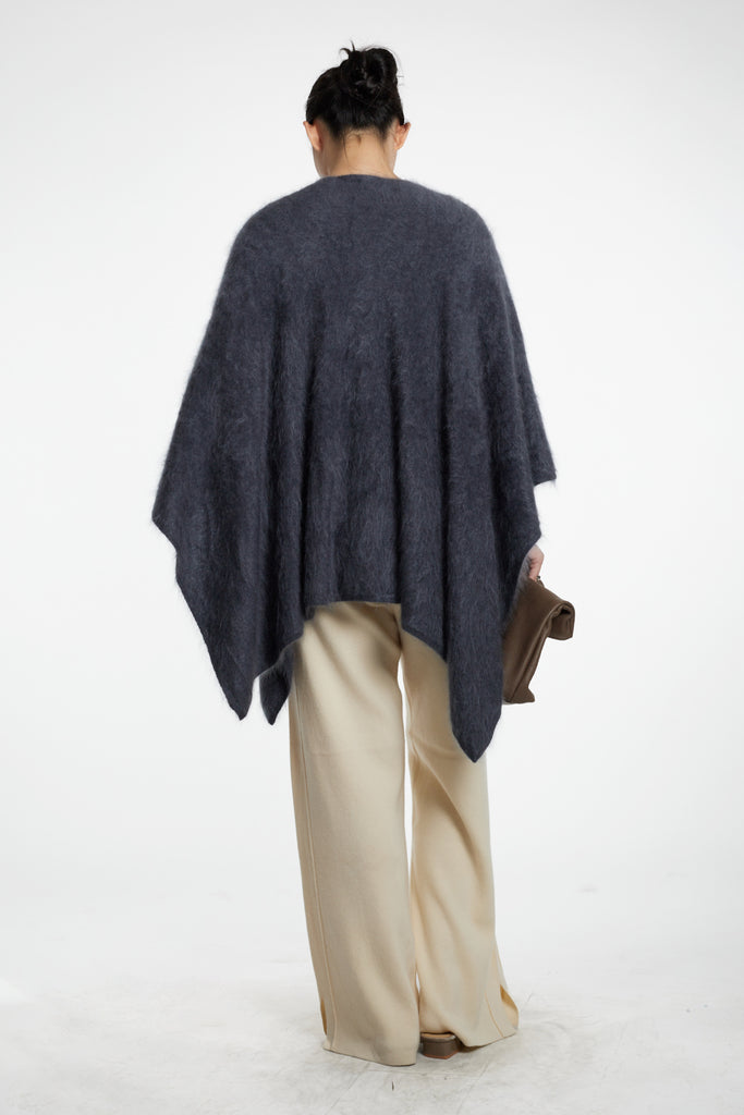 Ultrasoft Brushed Cashmere Open-Front Wrap Poncho  Fibflx