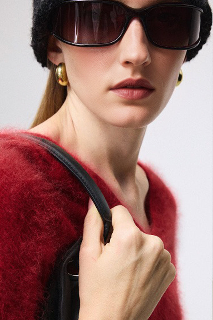 Ultrasoft Brushed Cashmere V-Neck Pullover Sweater  Fibflx