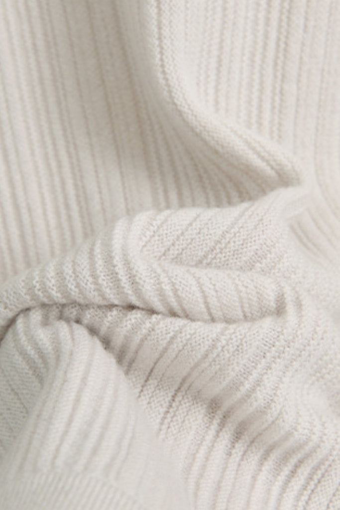 Ultrasoft Ribbed Wool Knit Button-Up Shirt  Fibflx