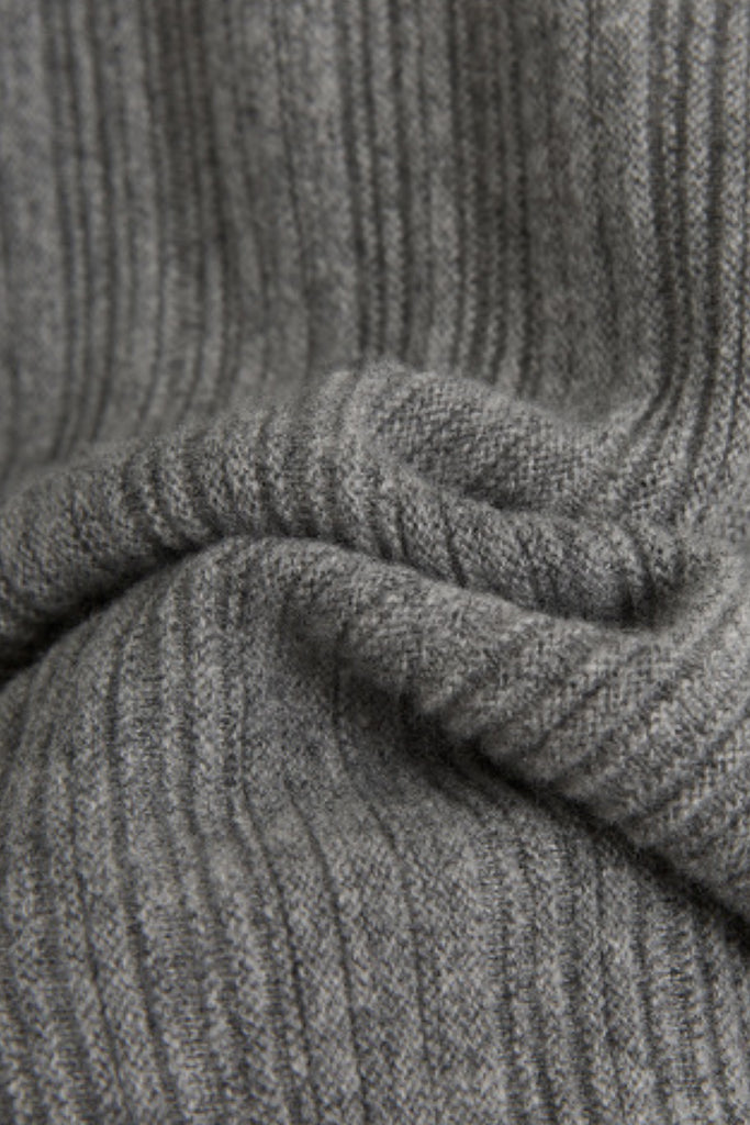 Ultrasoft Ribbed Wool Knit Button-Up Shirt  Fibflx