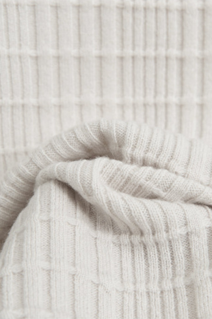 Ultrasoft Textured Wool Button-Up Polo Cardigan  Fibflx