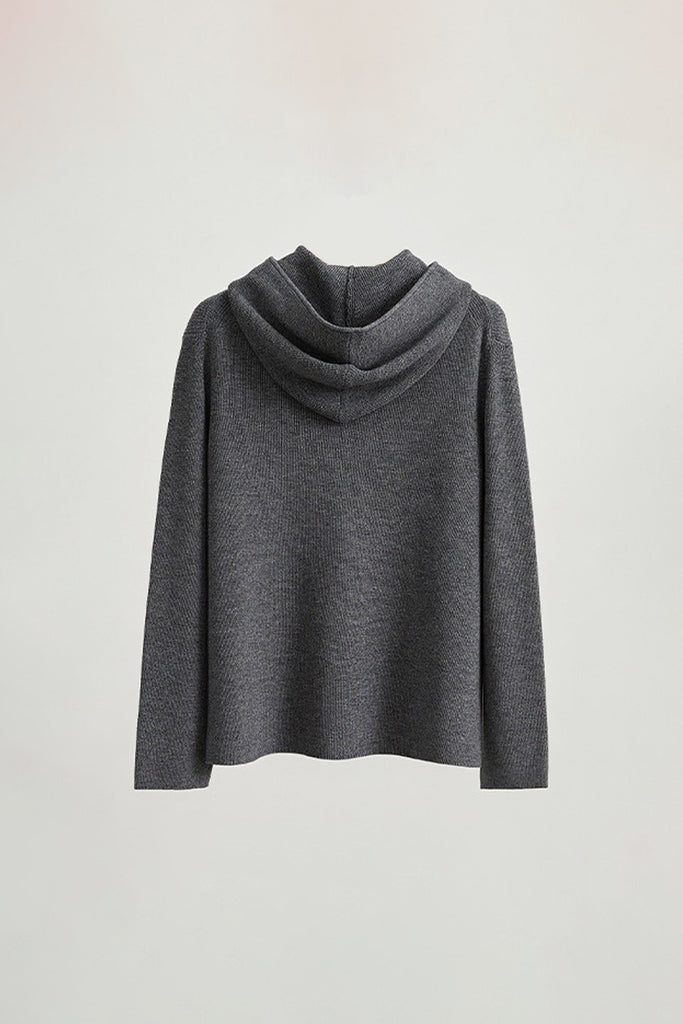 Ultrasoft Washable Merino Wool Half-Zip Sweater Hoodie  Fibflx