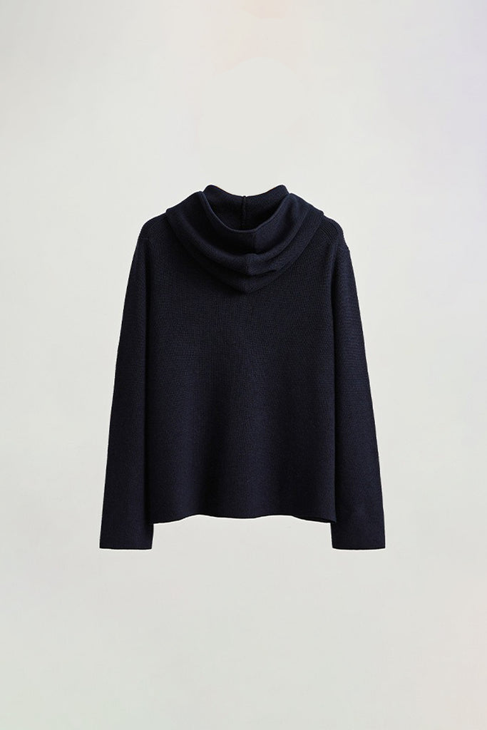 Ultrasoft Washable Merino Wool Half-Zip Sweater Hoodie  Fibflx