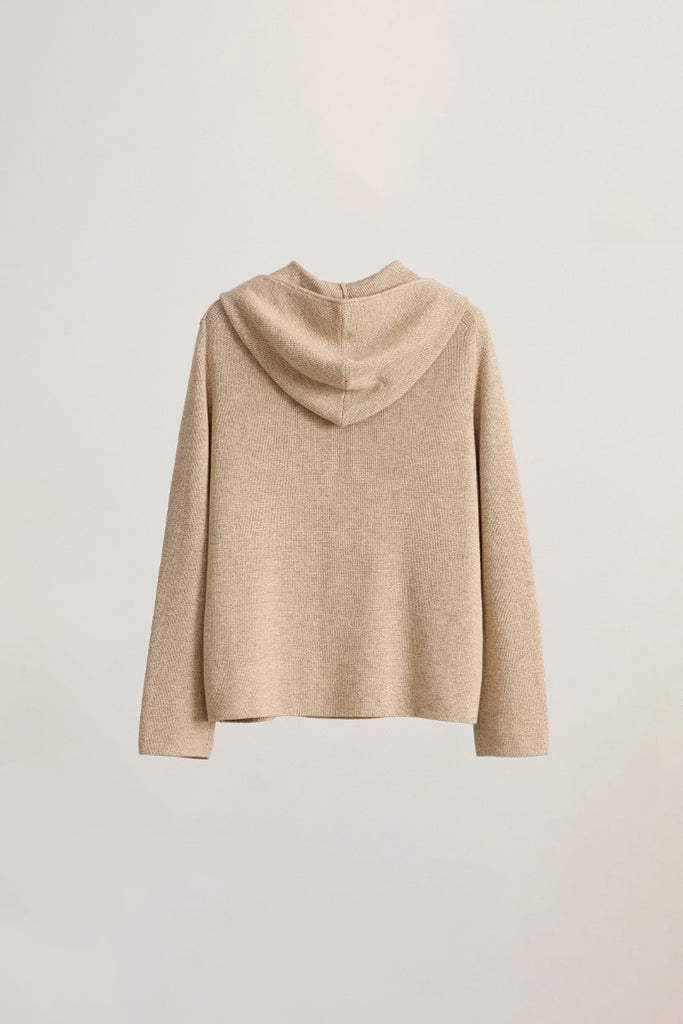 Ultrasoft Washable Merino Wool Half-Zip Sweater Hoodie  Fibflx