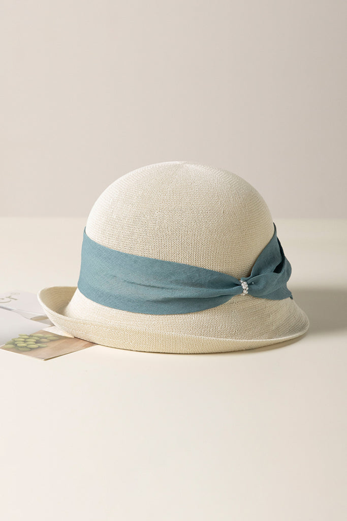 UPF 50+ Packable Summer Cloche Hat with Ribbon  Fibflx