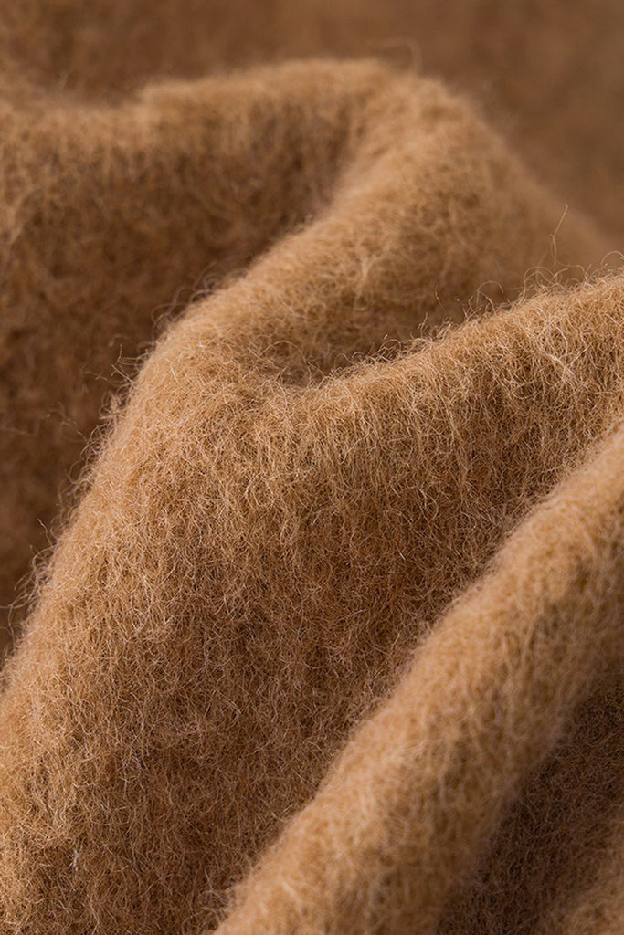 Vintage Alpaca Wool Button-Up Bomber Jacket  Fibflx