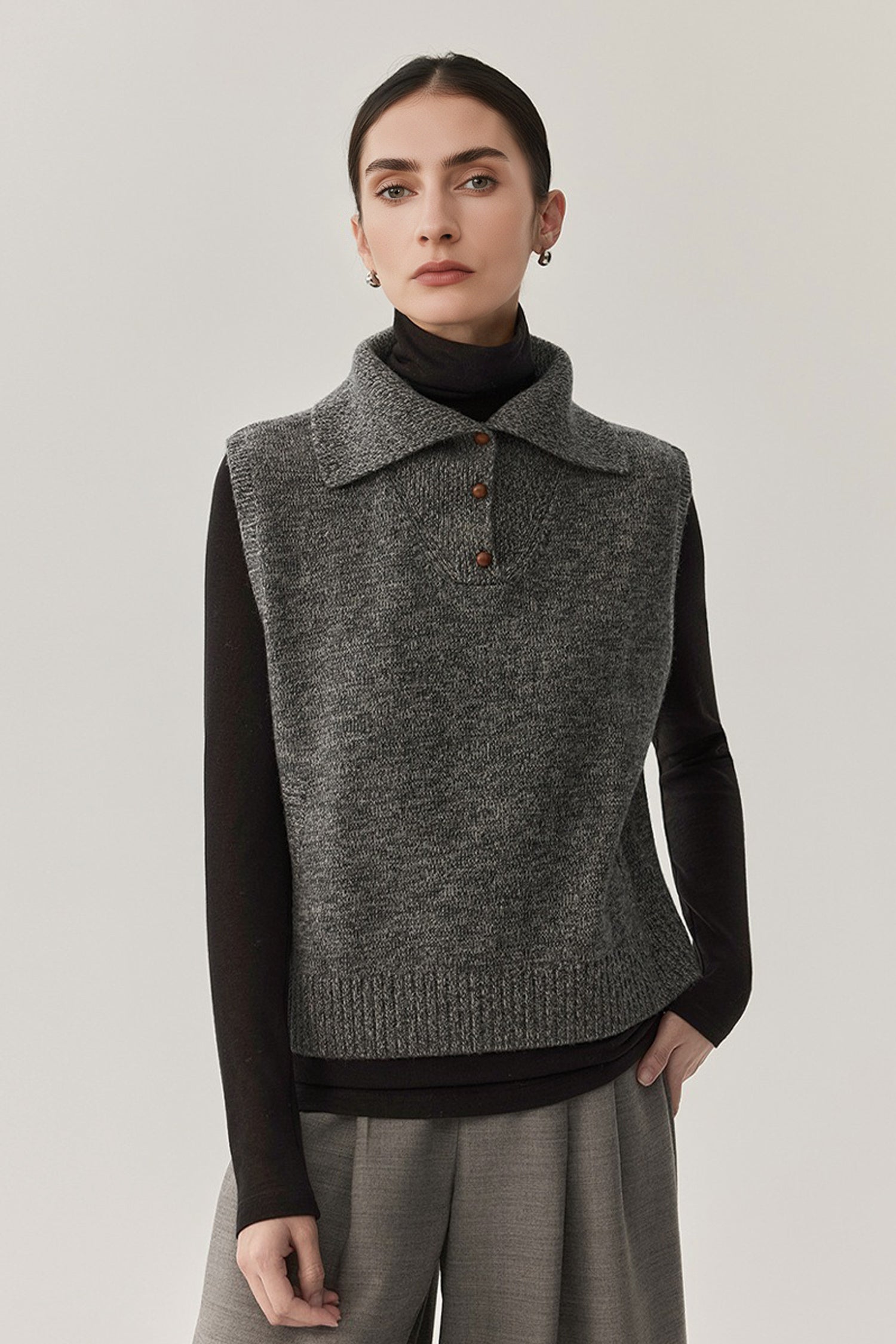 Women's Sweater Vest | Wool, Cashmere & V Neck Knits - Fibflx