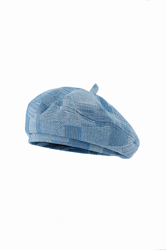 Fibflx Women's Vintage Denim Beret Hat