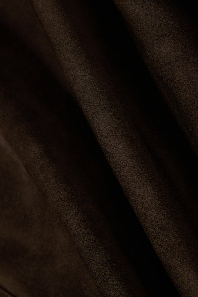 Vintage Suede Texture Button-Up Shirt Jacket  Fibflx