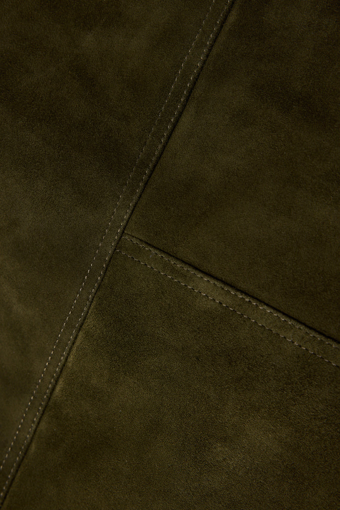 Vintage Suede Texture Button-Up Shirt Jacket  Fibflx