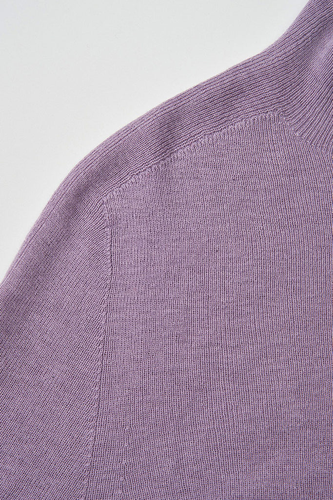 Washable Cashmere-Silk Fine-Knit Mock Neck Sweater  Fibflx