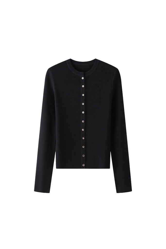 Washable Merino Wool Button Up Cardigan Sweater  Fibflx