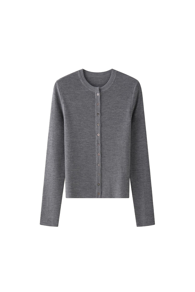 Washable Merino Wool Button Up Cardigan Sweater  Fibflx