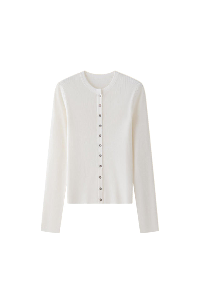 Washable Merino Wool Button Up Cardigan Sweater  Fibflx