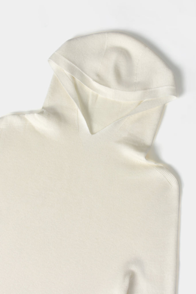 Washable Merino Wool Seamless Knit Sweater Hoodie  Fibflx