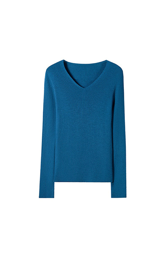 Washable Merino Wool V-Neck Base Layer  Fibflx