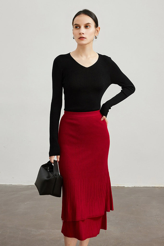 Washable Merino Wool V-Neck Base Layer  Fibflx