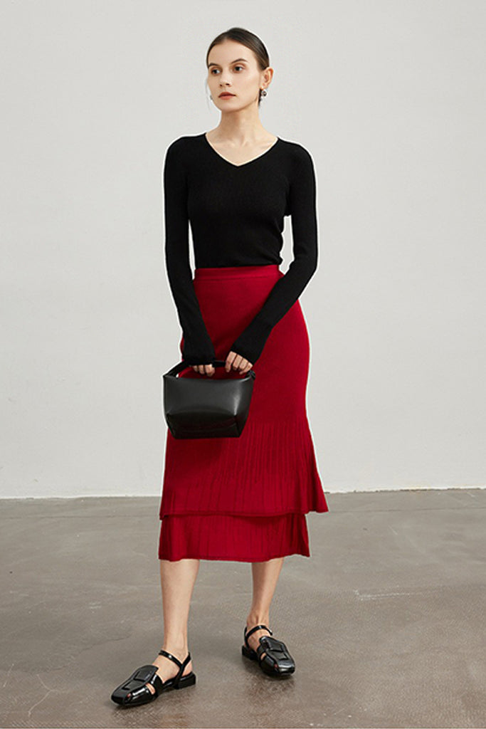 Washable Merino Wool V-Neck Base Layer  Fibflx