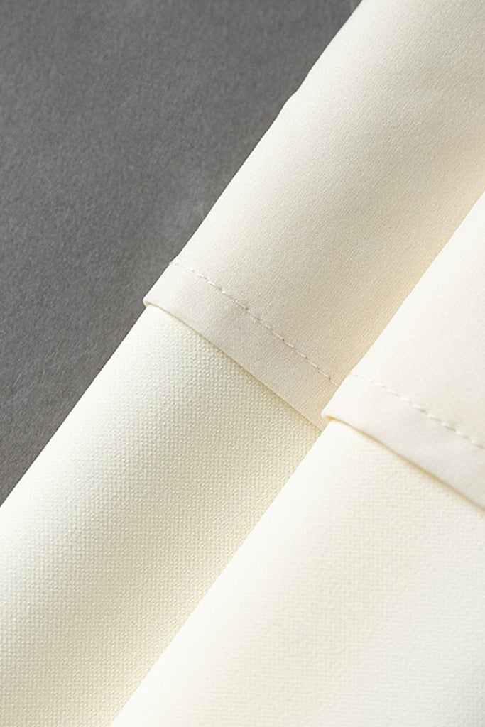 White Lace Sequin Pencil Midi Skirt with Back Slit  Fibflx