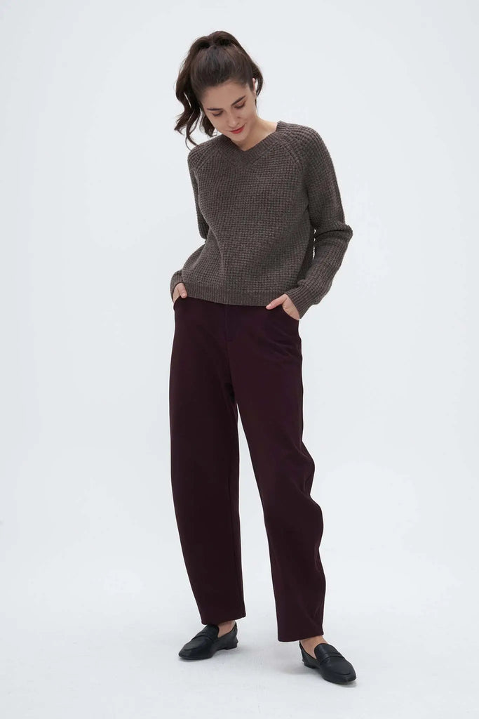 Fibflx Women's Block Stitch Wool Sweater